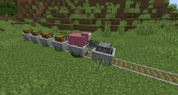 Minecart Train with passenger