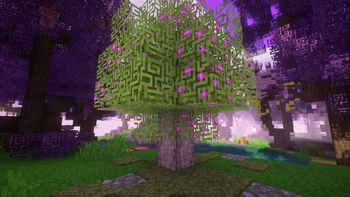 Azalea Leaves and custom biomes colors in background