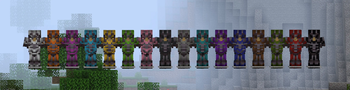 All the wool blocks applied to netherite armour with the silence armour trim