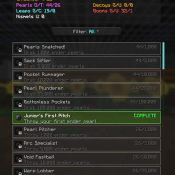 achievement menu