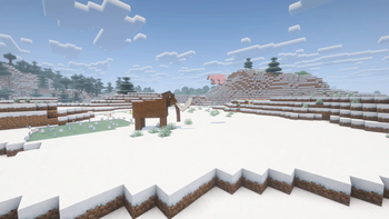 Mammoth breaking blocks while charging