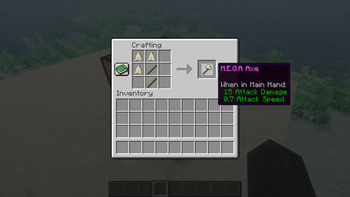 M.E.G.A. AXE crafting recipe