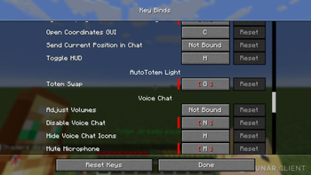Keybind Settings