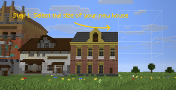 Step 2: Select the size and position for your new house