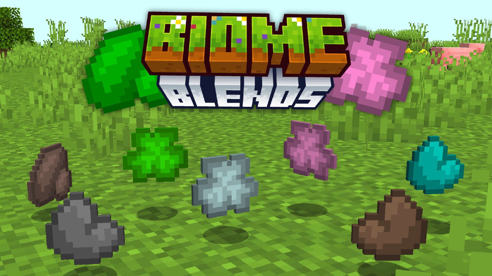 Biome Blends logo with a few example blends