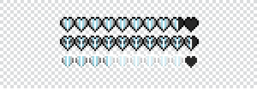 Banner showing the modified Hearts (Blinking, Half, Hardcore, etc).