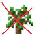 No sapling drop from leaves