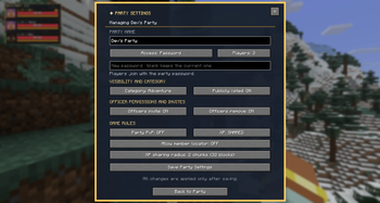 Better Party - Party Settings