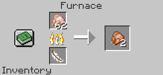 wooden feather used as fuel