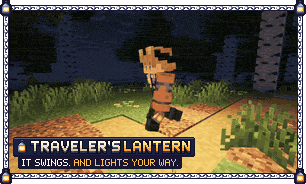 The lantern swings as you walk and jump, and the light moves with you