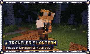 Press B: the lantern goes from your hand to your belt