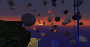 Sunset at planetoids