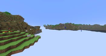 A big gap between islands.