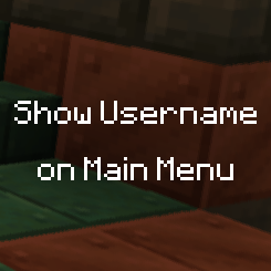 Show Username on Main Menu