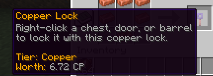 Copper Lock Details