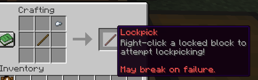 Lockpick Crafting Recipe