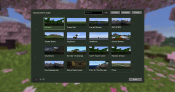 Select World Type Menu