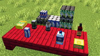 Energy drinks and blocks