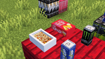 Energy drinks and food