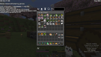 Icons and search on chest screen