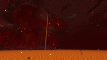 Quartz ore in the Nether