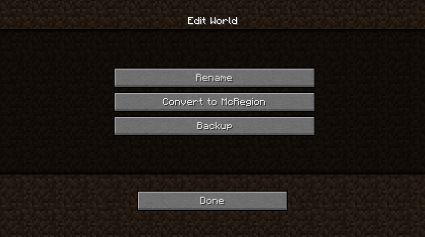 Backup button showcase