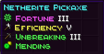 Pickaxe's Enchants
