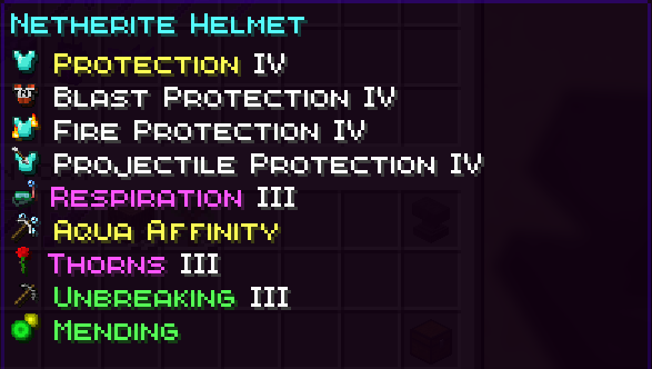 Helmet's Enchants