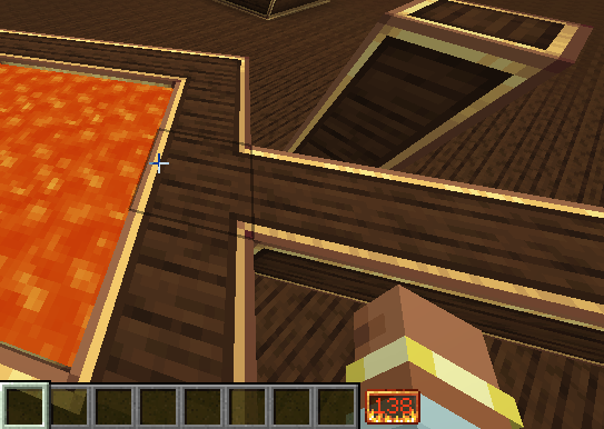 Lava on a sub-level will heat you up