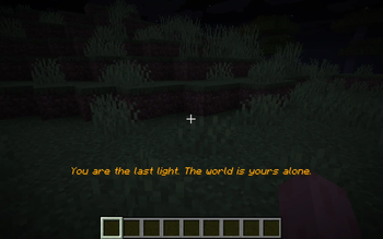 Message when alone