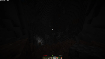 this is a cave in night (with the man from the f o g)