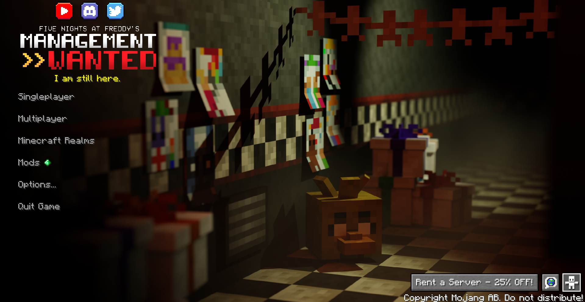 Screenshot modpacku Better FNAF Management Wanted (1/3)