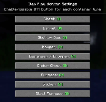 Mod Menu configuration