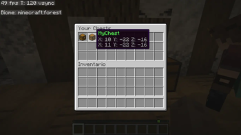 Protected chest menu