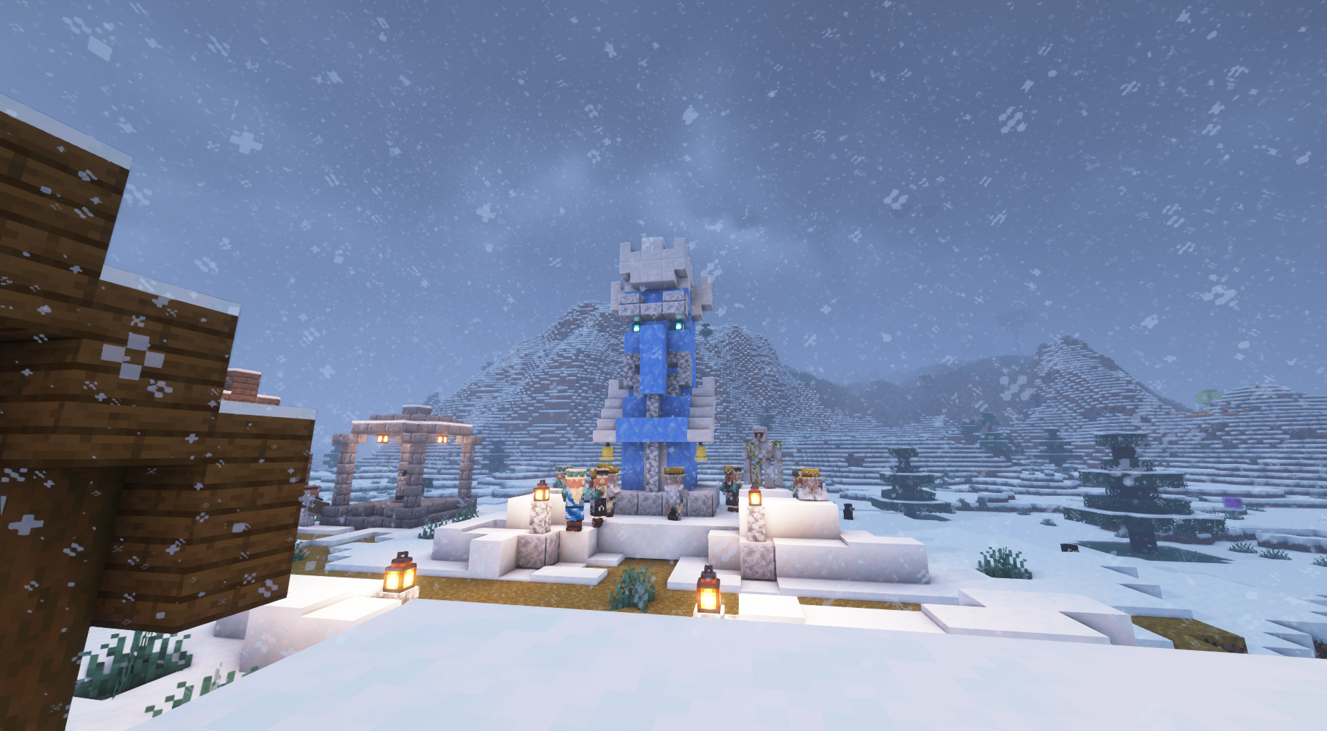 Icy Villager Statue