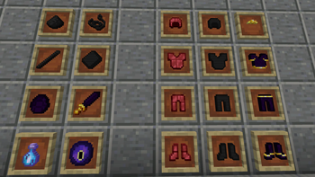 other materials and the armor sets