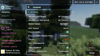Video Settings Screen