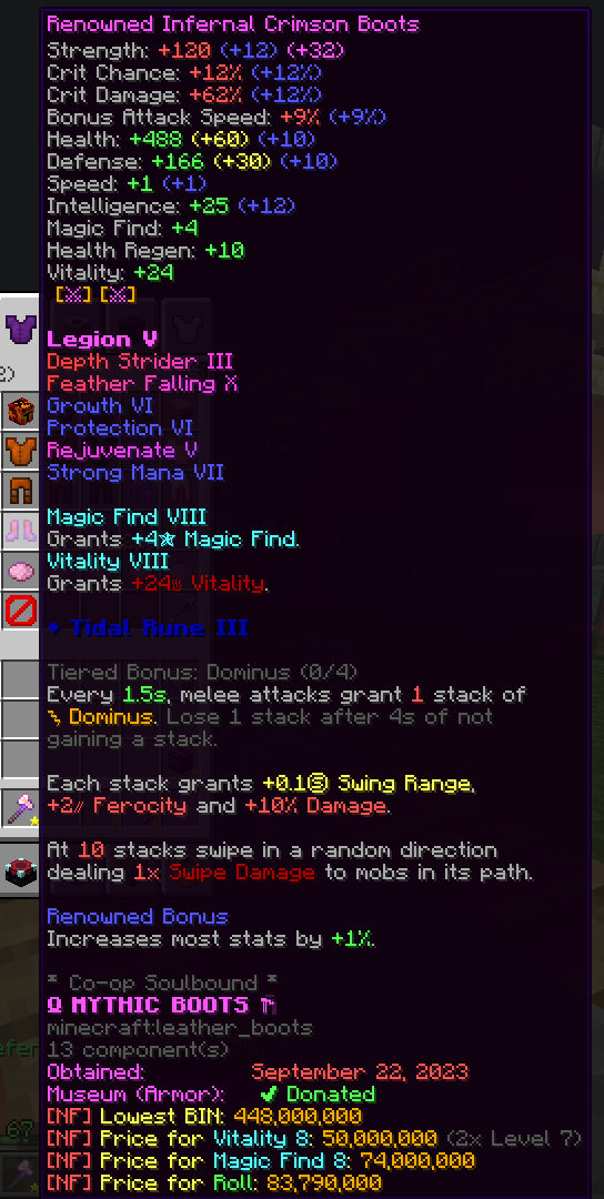 Item Price Tooltip