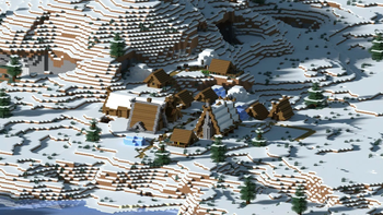 Snowy Village Render