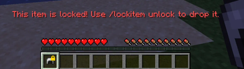 Pressing Q or removal from inventory while locked