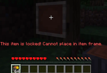 Item Frame placement disabled when locked