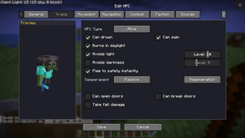 NPC Traits Page