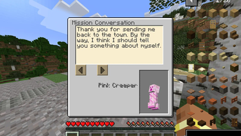 A mission dialog in missions of creepers