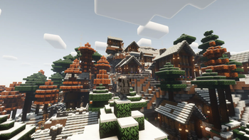 The Snowy Scarlet Valley Village