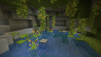Lush cave