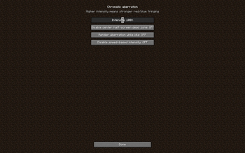 Mod configuration