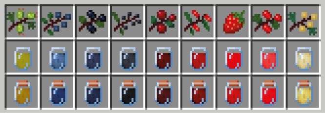 Berries, Berry Mash and Jam Variants