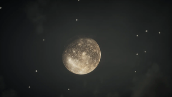 Mercury（Deficient convex moon）