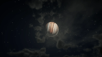 Jupiter（Waxing and convex moon）
