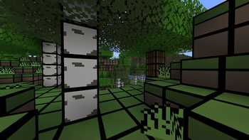 Texture of oak and birch logs